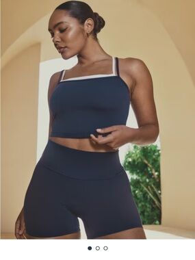 Abercrombie & Fitch YPB Navy Double Layered Tank S